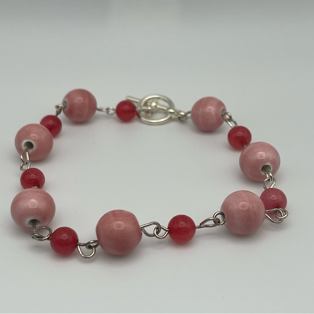 Beaded Pink Bracelet